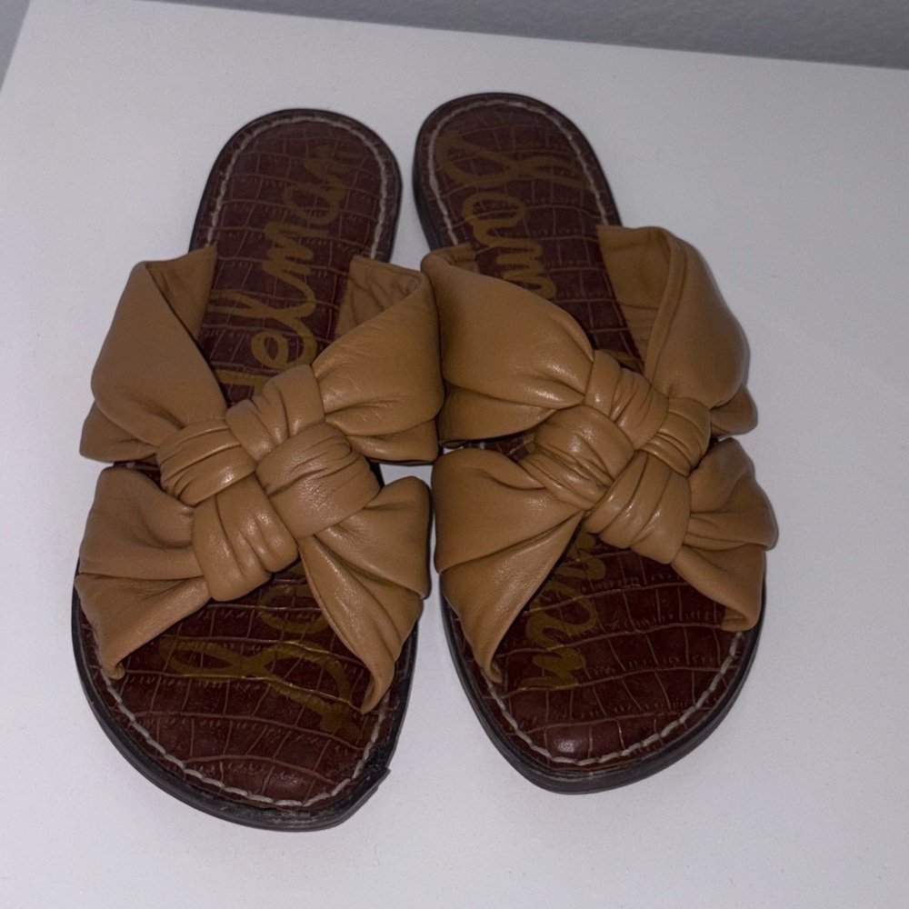 Sam Edelman Womens Garson Leather Slip On Slide Sandals - Picture 9 of 15